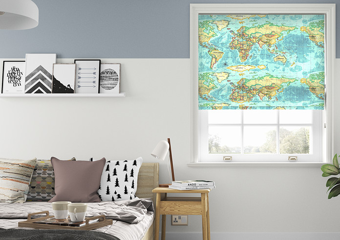 Atlas, Azure - Roman Blind - Image 3